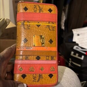 MCM Limited Edition Visetos Long Zip Around Wallet
